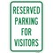 Signmission Reserved Parking For Visitors, Heavy-Gauge Aluminum, 12" x 18", A-1218-24784 A-1218-24784 - alternate 1